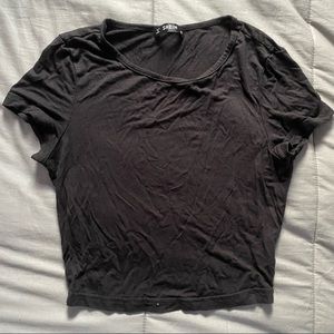 black shein xs crop top